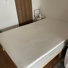 【ネット決済】ダブルベッド　マットレス(IKEA) マットレスパ...