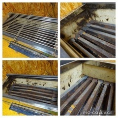 (670-0) 業務用 炭焼きコンロ 木炭 グリラー 焼き鳥器 串焼き 焼き台 耐火レンガ式 W560D280H255 中古 厨房 飲食店 大阪府