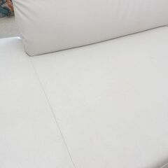 『値下げ』コーナーソファ 幅220×210 合皮 白 4～5人掛け 4点セット L字 分割 シンプル  ホワイト カウチ ソファー 札幌 西野店