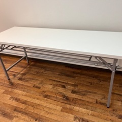 折り畳みテーブル・180×60・会議用テーブル・長机・ホワイト