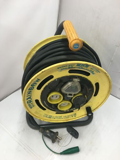 HATAYA　BE-30K　レインボーリール　屋外用30m　漏電遮断器・接地付　中古品