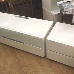 値下げ！MKマエダ TVボード サイドチェスト 2つセット 白エナメル 