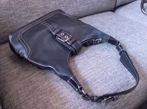 COACH ショルダーバッグ 7463 黒 本革 レザー ブラック ワンショルダー 