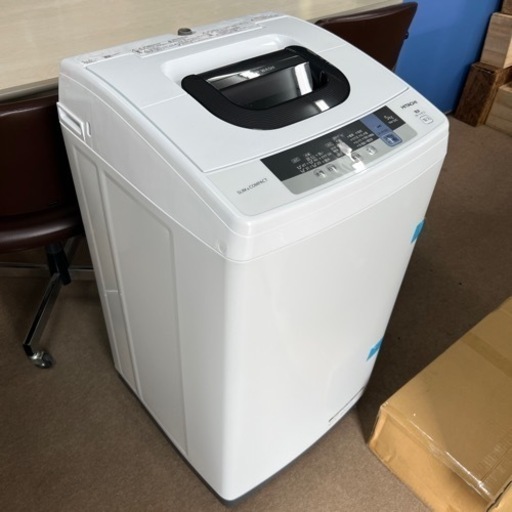 美品 2019年製 日立 5.0kg全自動洗濯機 NW-50C 2ステップウォッシュ 風脱水 槽洗浄
