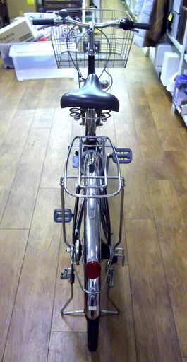 WISLEY Style シティサイクル 6段変速 27インチ 自転車 ブラック カゴ破損有り チャリ ママチャリ 札幌市 厚別区