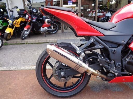 NO.4267　Ｎｉｎｊａ２５０Ｒ（ニンジャ２５０Ｒ） 水冷４サイクル２気筒　ＦＩ車　デルケヴィックマフラー　ミラースクリーン　リヤフェンダーレス　レッド　☆彡 NO.4267 Ninja250R（ニンジャ250R） 水冷4サイクル2