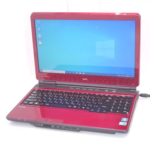 中古良品 新品高速SSD 15.6型 赤 ノートパソコン NEC PC-LL750CS6R Core i5 4GB BD-R 無線 Wi-Fi Windows10 Office 即使用可