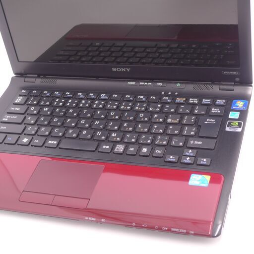 良品 高速SSD 赤 ノートパソコン SONY VPCCW28FJ 14型 Core i3 4GB 