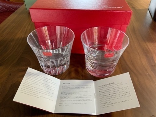 未使用　Baccarat バカラ ペアグラス 直径9.5、高さ8.5センチ