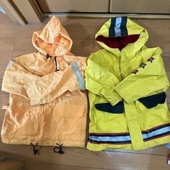 カッパ　雨具　男児　レインコート　消防車　消防士