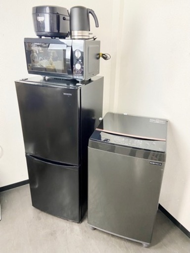 激安❗️21年製 使用期間 数ヶ月 美品5点セット IRIS OHYAMA 冷蔵庫 洗濯機 レンジ 炊飯器 ケトル セット