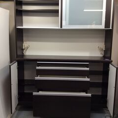 10/1受渡済)JT4363【松田家具 食器棚 幅170cm】美品 キッチンボード 