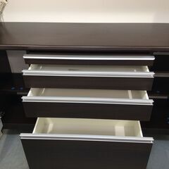10/1受渡済)JT4363【松田家具 食器棚 幅170cm】美品 キッチンボード 