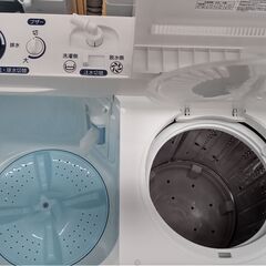 AQUA 2層式洗濯機 AQW-N528BK 2020年製 SJ185