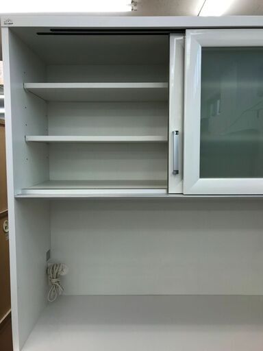 丸仙工業　キッチンボード　食器棚　ホワイト　 幅(W)1140mm × 奥行(D)500mm × 高さ(H)2060mm