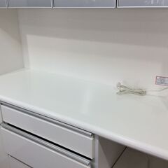 （11/2受渡済）JT4280【NITORI/ニトリ 食器棚 幅140cm】美品 CLAUDE 140KB WH キッチンボード キッチン収納 レンジボード レンジ台 