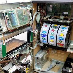 菱野】 【スロット実機/スロット台】JPS 2027 鳴海パネル コイン不要機