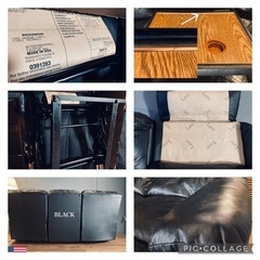 ☑️メル売約済　00’s USA LANE本革張り80万円大塚家具輸入3人掛けトランスフォームカウチソファー