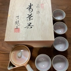 未使用　萩焼 天龍窯 茶器セット 茶碗直径8、高さ5.5センチ ...