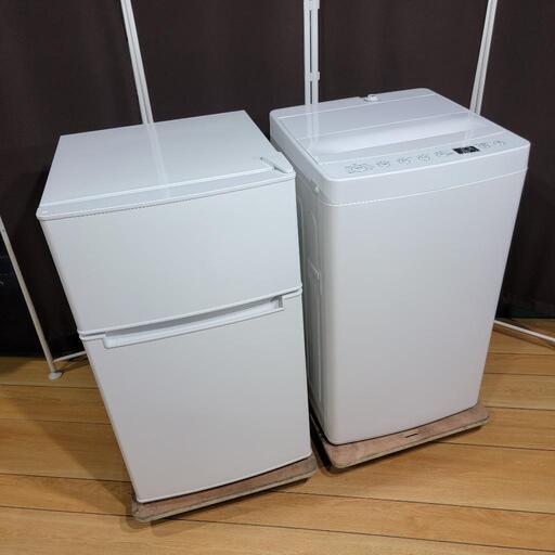 ‍♂️h628売約済み‼️設置まで無料‼️コンパクトペア！amadana家電セット♪ 冷蔵庫 洗濯機