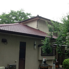 DIYで二階部分の屋根の塗装/話し合い中 − 熊本県