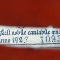 【選定分類：Ⅳ-⑥ モダン・半手工製・独逸】Violin Work shop of Frank Reiner 1923●修復・セッティング・調整未済●試奏可能