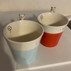 犬猫ペアマグカップ
