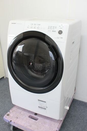 シャープ ドラム式洗濯乾燥機 ES-S7F-WL　プラズマクラスター　 21年　7kg 2021年製 SHARP  中古家電 店頭引取歓迎 R5852)