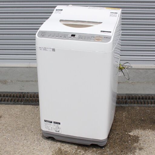 T883) シャープ 5.5kg 簡易乾燥機能付 2018年製 ES-TX5B-N 簡易乾燥
