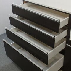 NITORI/ニトリ レジューム ソフトクローズ  幅120 キッチンボード ハイタイプ ダークブラウン 2019年製   中古家具 店頭引取歓迎 R5860)