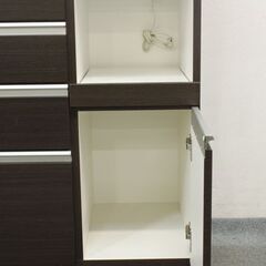 NITORI/ニトリ レジューム ソフトクローズ  幅120 キッチンボード ハイタイプ ダークブラウン 2019年製   中古家具 店頭引取歓迎 R5860)