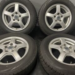 【BS BLIZZAK VRX 195/65R15】スタッドレス【BS TRIP 15インチ 6J5HPCD114.3+45】ヴォクシー アイシス ノア等　(TC542)クレジットカード QRコード決済可能