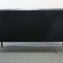 karimoku/カリモク60 Kチェア2シーター 二人掛け ブラック アームトップ/ラバートリー材  ソファ 中古家具 店頭引取歓迎 R5864)