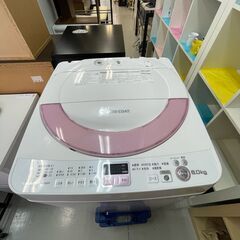 SHAP  全自動電気洗濯機 ES-GE60N-P 中古】シャープ 全自動洗濯機 容量6.0kg ピンク系 2013年製 ES
