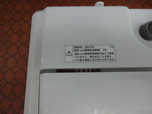 ID 996199　洗濯機　ヤマダ　6K　２０１７年製　YWM-T60A1