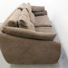 NITORI/ニトリ 布張りソファ 3人掛け ダークモカ/ダークブラウン N