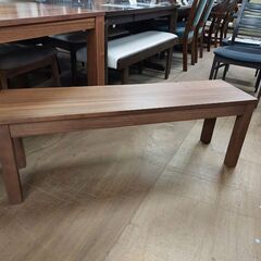 ニトリ　コネクト　ベンチダイニング４点セット　ミドルブラウン　【愛品倶楽部柏店】