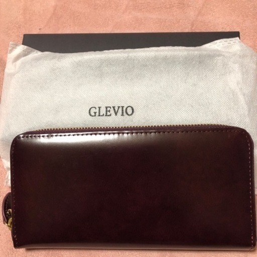 新品  GLEVIO長財布　赤レザー