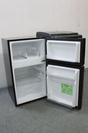 直配直取限定 小さめブラックミラーガラストップ 冷蔵庫90L/洗濯機5.5㎏ 家電2点セット   中古 店頭引取歓迎 R5872) 直配直取限定 小さめブラックミラーガラストップ 冷蔵庫90L/洗濯機5.5