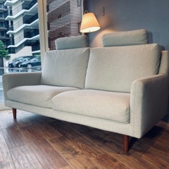 ☑️ジモ売約済　新品設置後未使用18万ケユカレムソファー2.5人掛けヘッドレスト×2オプション