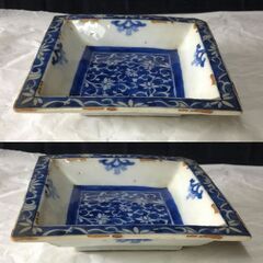 お取引中」e1495C 古染付 角皿 一枚 明時代末期 巾11.5