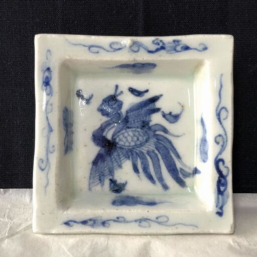 お取引中」F073 清朝 染付 小皿 五枚 唐物 中国古陶磁 中国古玩 - その他 