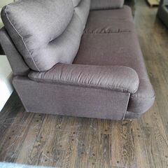 ニトリ　キャッツ３　こげ茶布張り　３人掛けソファー『中古良品』　【リサイクルショップサルフ】 ニトリ キャッツ3 こげ茶布張り 3人掛けソファー『中古良品