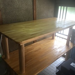 無垢の合板テーブル
