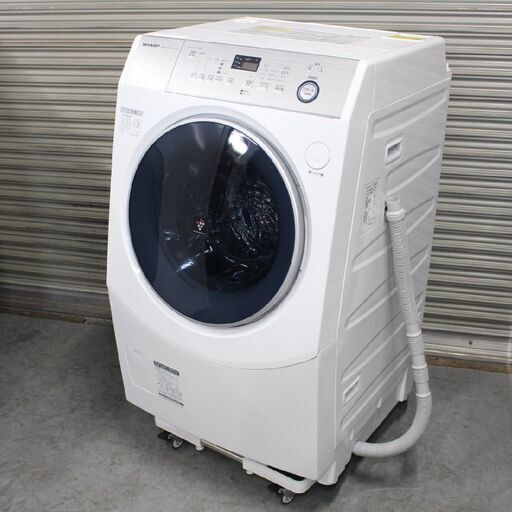 T901) シャープ 洗濯10.0kg 乾燥6.0kg 2019年製 ドラム式洗濯機 ES-H10C-WL 左開き マイクロ高圧洗浄 型崩れ抑えコース SHARP 10kg 洗濯