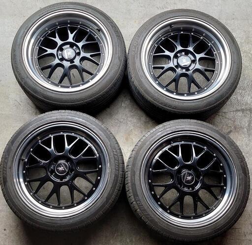 20ｱﾙﾌｧｰﾄﾞにて使用19㌅ﾌﾞﾗｯｸﾀﾞｲｱﾓﾝﾄﾞ＆245/45R19ﾀｲﾔ4本ｾｯﾄ