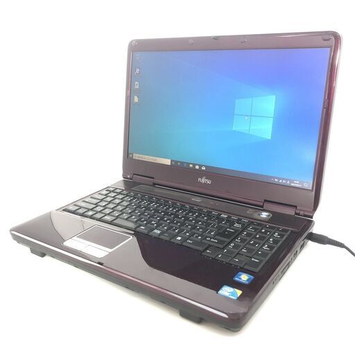 中古良品 日本製 Wi-Fi有 紫 ノートパソコン FUJITSU 富士通 NF/G50 Core i3 4GB 500G DVDマルチ 無線LAN Windows10 Office 即使用可