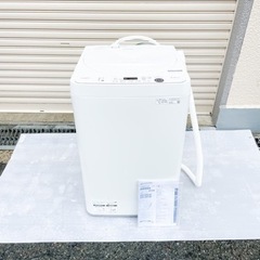 美品】2021年製SHARP全自動洗濯機ES-GE5E-W
