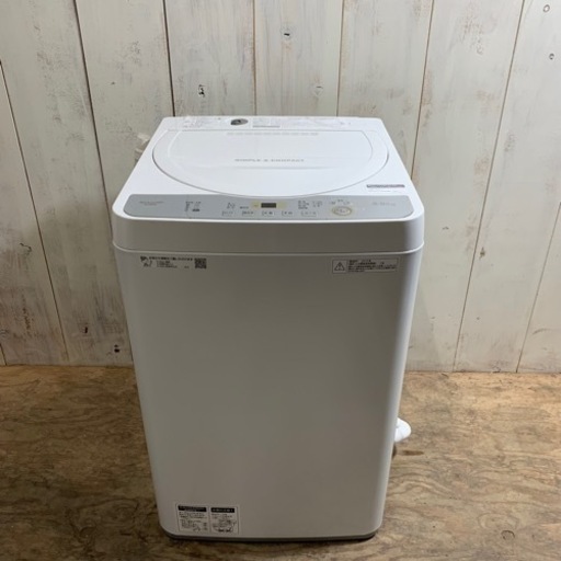 【7/4引取 代済 YA】2019年製 SHARP 洗濯機 ES-GE5C-W 5.5kg シャープ 菊倉NS