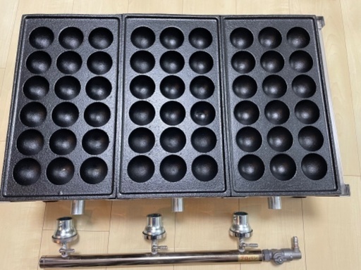 【新品未使用】たこ焼き器 業務用 3連　お祭り